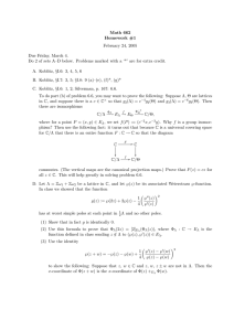 Math 662 Homework #1 February 24, 2005 Due Friday, March 4.