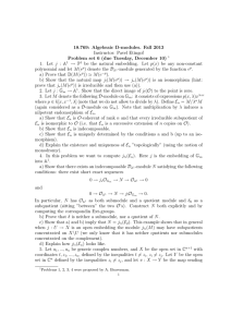 18.769: Algebraic D-modules. Fall 2013 Instructor: Pavel Etingof