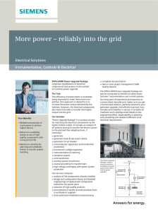More power – reliably into the grid Electrical Solutions