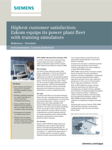 Highest customer satisfaction: Eskom equips its power plant fleet with training simulators