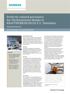 Perfectly trained personnel for Niederaussem thanks to KRAFTWERKSSCHULE E.V. Simulator