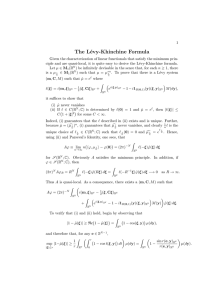 The L´ evy-Khinchine Formula
