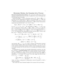 Brownian Motion, the Gaussian L´ evy Process
