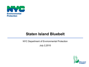 Staten Island Bluebelt NYC Department of Environmental Protection July 2,2010