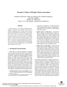 Towards A Theory Of Insider Threat Assessment