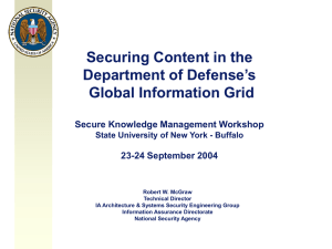 Securing Content in the Department of Defense’s Global Information Grid