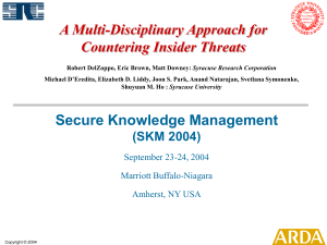 A Multi-Disciplinary Approach for Countering Insider Threats