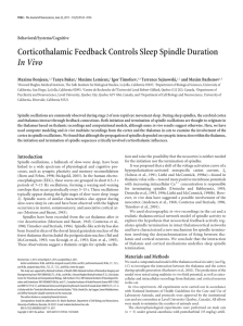 Corticothalamic Feedback Controls Sleep Spindle Duration In Vivo