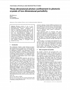 Three-dimensional photon confinement in photonic low-dimensional periodicity of crystals