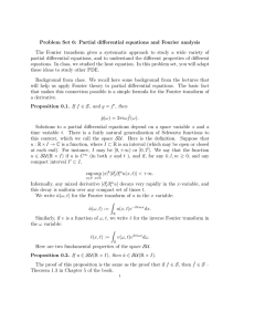 Problem Set 6: Partial differential equations and Fourier analysis