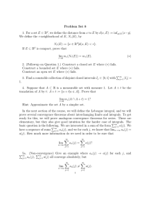 Problem Set 8 |x−y|. 1. For a set E ⊂ R