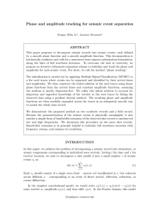Phase and amplitude tracking for seismic event separation ABSTRACT