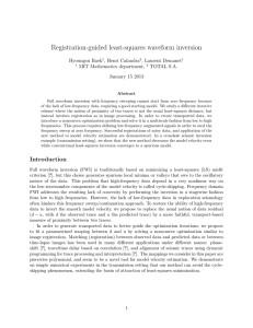 Registration-guided least-squares waveform inversion Hyoungsu Baek , Henri Calandra , Laurent Demanet