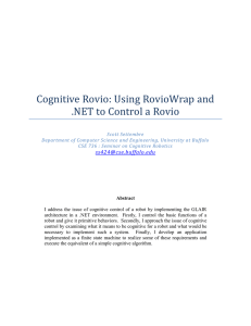 Cognitive Rovio: Using RovioWrap and .NET to Control a Rovio
