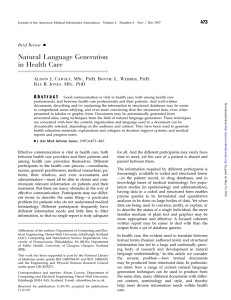 Natural Language Generation in Health Care 473