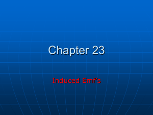 Chapter 23 Induced Emf’s
