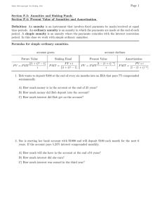 Page 1 Section F.3: Annuities and Sinking Funds