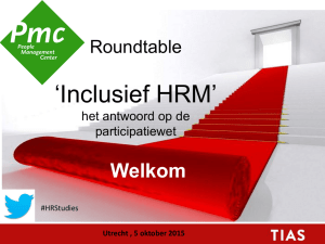 ‘Inclusief HRM’ Welkom Roundtable