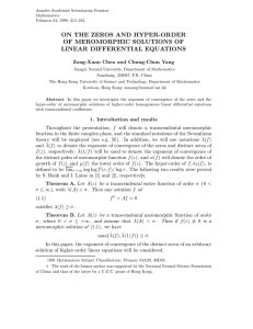 ON THE ZEROS AND HYPER-ORDER OF MEROMORPHIC SOLUTIONS OF LINEAR DIFFERENTIAL EQUATIONS