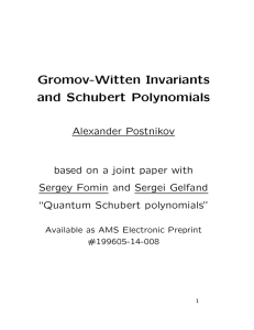 Gromov-Witten Invariants and Schubert Polynomials