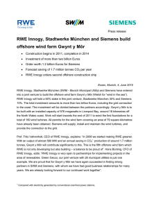 RWE Innogy, Stadtwerke München and Siemens build