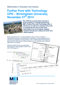 Further Pure with Technology CPD – Birmingham University, November 27 2014