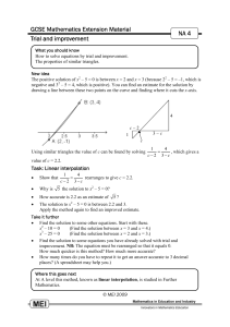 GCSE Mathematics Extension Material NA 4