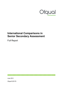 International Comparisons in Senior Secondary Assessment  Full Report