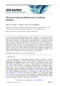 The wave-induced added mass of walking droplets John W. M. Bush ,
