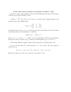 18.755 tenth and last problems, due Monday, December 7, 2015