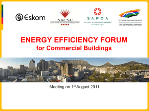 ENERGY EFFICIENCY FORUM  for Commercial Buildings Meeting on 1