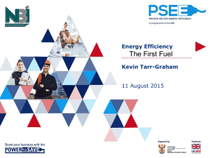 The First Fuel Energy Efficiency Kevin Tarr-Graham