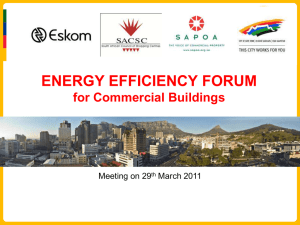 ENERGY EFFICIENCY FORUM  for Commercial Buildings Meeting on 29