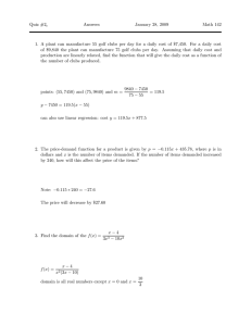 Quiz #2 Answers January 28, 2009 Math 142