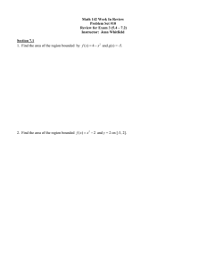 Math 142 Week In Review Problem Set #10 Instructor:  Jenn Whitfield