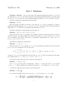 MATH 311–504 February 15, 2008 Test 1: Solutions