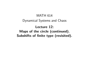 MATH 614 Dynamical Systems and Chaos Lecture 12: Maps of the circle (continued).
