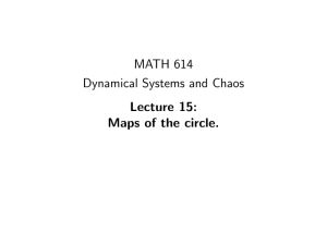 MATH 614 Dynamical Systems and Chaos Lecture 15: Maps of the circle.
