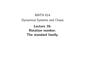 MATH 614 Dynamical Systems and Chaos Lecture 16: Rotation number.