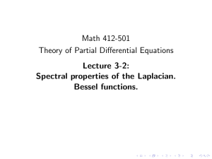 Math 412-501 Theory of Partial Differential Equations Lecture 3-2:
