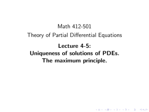 Math 412-501 Theory of Partial Differential Equations Lecture 4-5: