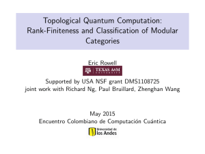 Topological Quantum Computation: Rank-Finiteness and Classification of Modular Categories
