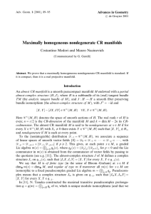 Maximally homogeneous nondegenerate CR manifolds Costantino Medori and Mauro Nacinovich