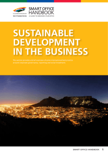 SuStainable development in the buSineSS Handbook
