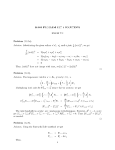 18.085 PROBLEM SET 4 SOLUTIONS Problem (2.2.5a). ||u(t)||