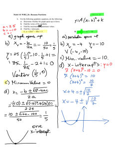 Math 141 WIR2_Dr. Rosanna Pearlstein  1.Q, 2.1, 2.2 1.