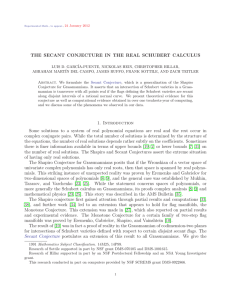THE SECANT CONJECTURE IN THE REAL SCHUBERT CALCULUS
