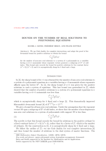 BOUNDS ON THE NUMBER OF REAL SOLUTIONS TO POLYNOMIAL EQUATIONS
