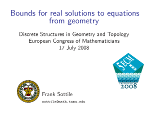 Bounds for real solutions to equations from geometry