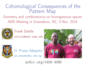 Cohomological Consequences of the Pattern Map Geometry and combinatorics on homogeneous spaces